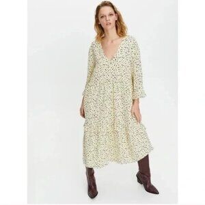 Aritzia Little Moon Spritz Oversized Midi Dress Tiered